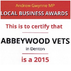 Abbeywood's vet John was runner up in the local business awards